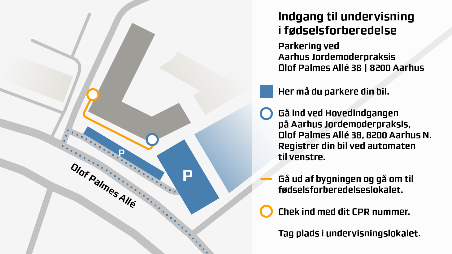 Vejvisning når du skal til fødselsforberedelse